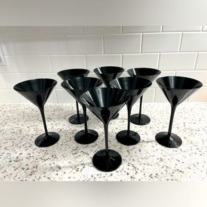 Eight Artland Midnight Black Martini Glasses